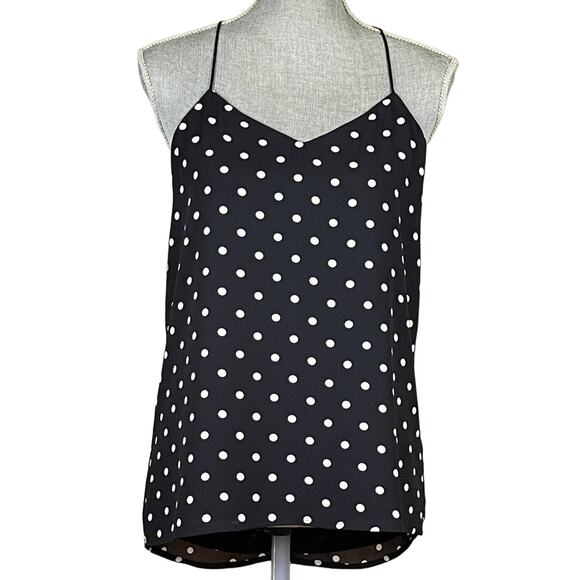 Express Spaghetti Strap Keyhole back Polka Dot Tank size S - Picture 1 of 9